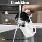 Milk Frother, 4-in-1 Milk Frother and Steamer, 10.1oz/300ml Automatic Hot and Cold Foam Maker and Milk Warmer, Electric Milk Frother for Coffee, Latte, Cappuccino, Matcha(White)