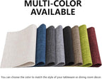 Placemats Set of 4, Bilayer Thickened Linen Place Mats Heat Resistant Machine Washable Wrinkle Free Carefully Selected Polyester Mats for Kitchen/Dining/Coffee Table (Navy Blue)