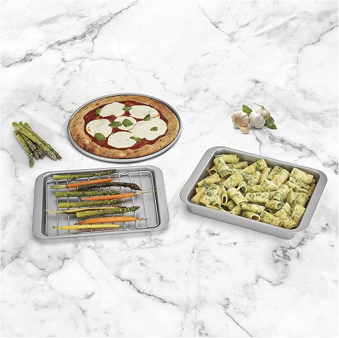 Cuisinart AMB-TOB4 Toaster Oven Baking Pan 4-Pc Set,Silver