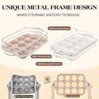 Vinino 2Pack Silicone Muffin Pans for Baking with Metal Reinforced Frame, 12 Cups Regular Size Nonstick Silicone Cupcake Pan, BPA Free Oven Dishwasher Safe Baking Mold for Muffins Cupcakes