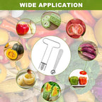Pepper Corer Remover, Fruit Vegetable Stem Remover for Pepper Pear Tomato, Multifunctional Peppers Corer Practical Kitchen Gadget for Removing Vegetable Cores (COLOR:silver)