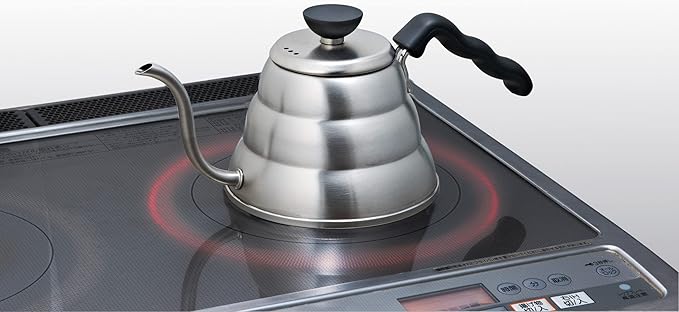 Hario V60 "Buono" Drip Kettle Stovetop Gooseneck Coffee Kettle 1.0L, Stainless Steel,Silver