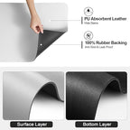 Ecotrim - Dish Drying Mat for Kitchen Counter | Coffee Bar Mat for Countertops | Heat Resistant Drainer Mat with Non-slip Rubber Backed | Hide Stain Kitchen Absorbent Draining Mat | Light Grey 18"x24"