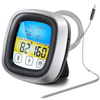 Meat Thermometer, Digital Oven Thermometer with Long Probe, Large LCD Touchscreen, Kitchen Timer, Instant Read Grill Thermometer for Oven BBQ Candy Steak Cooking Baking Grilling