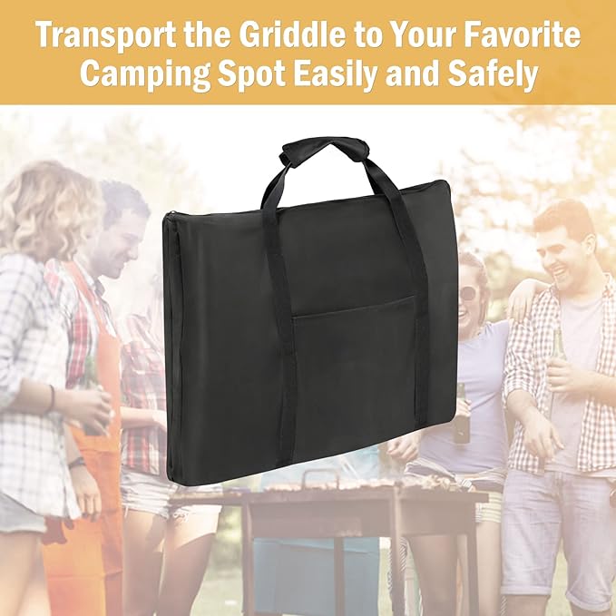 Yoyong Griddle Carry Bag - Fits Camp Chef SG30, SG14, FG20 & MSG20 - Waterproof Cast Iron Griddle Bag - 600D Heavy Duty - 21.5" L x 17" H