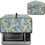 Lemon Daisy Print Toaster Oven Heavy Duty Cover with Pockets, Dust-proof Anti Fingerprint Microwave Oven Cover, Air Fryer Covers for Kitchen Counter (Medium-16.1*19.71*10 inches)