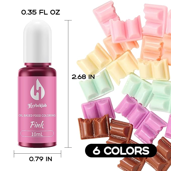 Oil Based Food Coloring for Chocolate 4 Colors x 10 ml Concentrated Oil Food Coloring for Melting Chocolate Candy Melts Cake Pops Strawberries