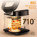 2.5LB Bread Maker with Built-in Electronic Scale, 25-in-1 Bread Machine, Beginner-Friendly with Adjustable Baking & Fermentation, Non-Stick Easy-Clean Pan, Quiet, 15H Delay, Recipes, Black