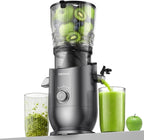 Juicer Machines with 5.8" Large Feed Chute, 400W Cold Press Juicer for Whole Vegetables and Fruits, Slow Masticating juicer Easy to Clean Juice Extractor Machine High Juice Yield