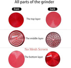 Matoolser 3 Inch Spice Grinder Mills for Kitchen (Red)
