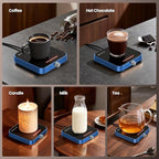 Maestri House Mug Warmer, Electric Coffee Cup Warmer for Desk with 3-Temp Settings,Auto Shut Off, Constant Temperature Heating for Beverage, Milk, Tea and Hot Chocolate at Home & Office (Blue)