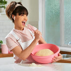 Tupperware Fix-N-Mix 1.7 Gallon Mixing Bowl with Lid, Pink Vintage Color, Dishwasher Safe and BPA Free (6.5 L)