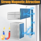 Magnetic Spice Rack for Refrigerator, 6 Pack Metal Magnetic Shelf White, Moveable Spice Organizer, Strong Magnetic Storage Fridge Organizer with Paper Towel Holder, Utensils Holder