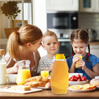 120 Pack 16oz Clear Food Grade Plastic Honey Bottles, Refillable Squeeze Honey Jars with Flip-Top Lids, Leakproof Honey Dispenser Containers for Storing and Dispensing