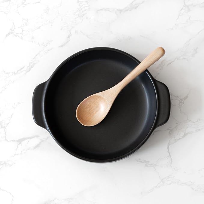 Santo Banko Ware Au Gratin Dish for One Person Capacity 13.5 fl oz (400 ml) Heat Resistant Ceramic Oven Safe Direct Fire Microwave Dishwasher Safe Stackable Black Made in Japan