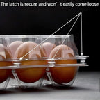 40 Pack 12-Egg Cartons Plastic Clear 3X4 Grids Reusable Storage Container, Stackable Cheap Bulk 1/2 Dozen Egg Trays for Refrigerator/Farms/Camping/Travel