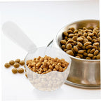Pet Food Scoop Scale and Clip Plastic Spoon for Wet Food Convenient Feeding Tool for Cats and Dogs Easy to Use and Portable