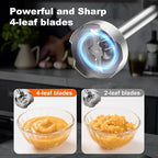 Immersion Blender Handheld 1200W, 20-speeds Immersion Hand Blenders, Hand Mixer with Mining Beaker,Chopper,Whisk, Frother, Stand and Stick Blender Suitable for Kitchen, Protein Shakes and Baby Food