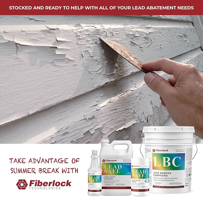 Fiberlock LeadSafe Cleaner, 1 Gallon, Lead Dust Cleaner, Controls & Removes Lead Dust After Renovation, Repair, Painting or Abatement Projects, Ideal for Walls, Windows, Floors, Doors, Trim & More