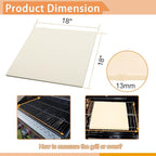 18'' Square Pizza Stone Extra Large Pizza Stone Baking Stone Cordierite Bread Stone for Oven and Grill, Thermal Shock Resistant Cooking Stoneware