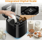 2.5LB Bread Maker with Built-in Electronic Scale, 25-in-1 Bread Machine, Beginner-Friendly with Adjustable Baking & Fermentation, Non-Stick Easy-Clean Pan, Quiet, 15H Delay, Recipes, Black