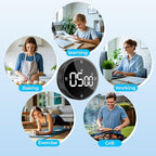 Digital Kitchen Timer, Large Display Magnetic Countdown Countup Timer, 3 Preset Times (5, 15, 25),Volume & Brightness Adjustable for Cooking Classroom Studying, Easy for Kids(Gunmetal 1PCS)