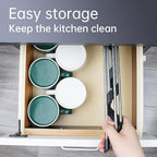 Tomorotec Foldable Stainless Steel Triangle Roll-Up Dish Drying Rack for Small Sink Corners - Over-The-Sink Multipurpose Kitchen Drainer, Rustproof Organizer, Trivet and Shelf - Space-Saving (Black)