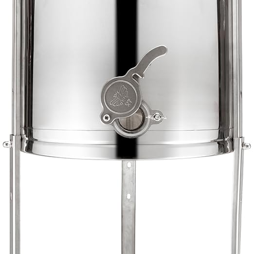 VINGLI 2 Frames Manual Honey Extractor Separator, Food Grade Stainless Steel Honeycomb Spinner Drum Crank by Hand with Adjustable Height Stands, Beekeeping Pro Extraction Apiary Centrifuge Equipment