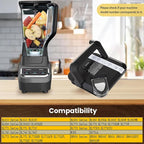 Blender Lid Replacement for Ninja 72 OZ Pitcher Locking Lid, Top Lid Cover Parts for BL642 BN701 BN751 BN801 BL610 DB751A CT610 Series,Compatible with NEW Model Pitcher with Rim Extension Only