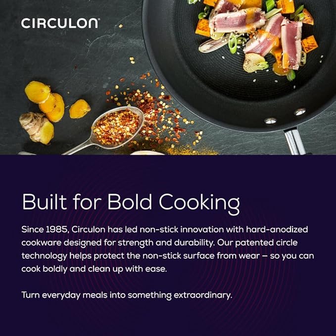 Circulon A1 Series with ScratchDefense Nonstick Induction Pots and Pans Cookware Set, Induction Cookware, Kitchen Essentials, 9-Piece, Graphite
