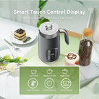 Milk Frother, Maestri House Variable Temp and Froth Thickness Milk Frother and Steamer, 14.1OZ/400ML Smart Touch Control Foam Maker, Memory Function for Latte, Warm Milk