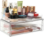ZHIAIstackable storage drawer, transparent acrylic storage box, cosmetics and beauty product storage organizer, suitable for makeup room, bathroom, under kitchen sink, room, home bedroom storage.