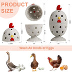wonlex 4PCS Egg Brush Cleaner Multipurpose Fruit and Vegetable Rotating Scrubber Tool for Fresh Eggs, Reusable Chicken Duck Egg Washer Scrubber (Grey+Yellow)