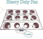 12-Cavity Popover Pan Non-Stick Yorkshire Muffin Puddings Cake Quiches Cupcake Mold Bakeware for Oven Baking (Champagne Gold)