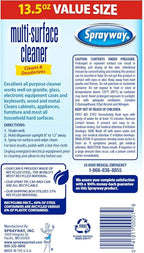 Sprayway SW007R Multi-Purpose Cleaner, Cleans & Deodorizes, for Granite, Glass, Wood, and Metal, 13.5 Oz (Pack of 2)