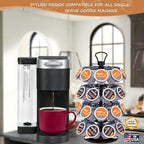 BLACKSMITH FAMILY 36 K Cup Pod Carousel Easy Assembly Design K Cup Holders,K Cup Holder, K Cups Holder,K Cup Carousel, 4-Tier Coffee Pods Holder Storage Organizer Stand,Glossy Black