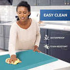 KitchenClouds Kitchen Mat Cushioned Anti Fatigue Kitchen Rug 17.3"x39" Water Resistant Non Slip Kitchen Rugs and Mats Standing Desk Mat Comfort Floor Mats for Kitchen House Sink Office (Green)