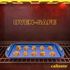 Caliente Nonstick Bakeware Set of 2 Cookie Sheets | Premium Medium & Small Baking Sheets | Durable Carbon Steel Baking Sets | Housewarming, Wedding, Chefs & Bakers Kitchen Gift