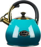 Tea Kettle Stovetop Whistling Kettle Teapot, 3Quart Tea Pot Stainless Steel Teakettle for Stove Top with Heat Proof Ergonomic Handle