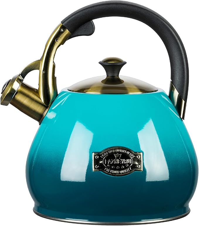 Tea Kettle Stovetop Whistling Kettle Teapot, 3Quart Tea Pot Stainless Steel Teakettle for Stove Top with Heat Proof Ergonomic Handle