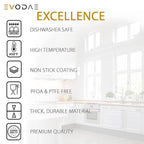 EVODAE® Popover Pans Set of 2 – 12-Cup (2×6) Pro-Grade Carbon Steel, Strong & Durable Build – Nonstick, PFOA & PTFE Free – Popover & Yorkshire Pudding Pan – Carefully Packaged in a Clean Black Box