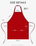 Syntus Apron for Men Women, Adjustable Cooking Kitchen Chef Aprons with 2 Pockets, Cotton/Polycotton/Polyester