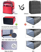 BAGSPRITE Stand Mixer Cover with Appliance Sliders Base Compatible with KitchenAid Mixer-Storage Bag for 6/7/8 Quart with Pockets for Kitchen Aid Accessories and Attachments