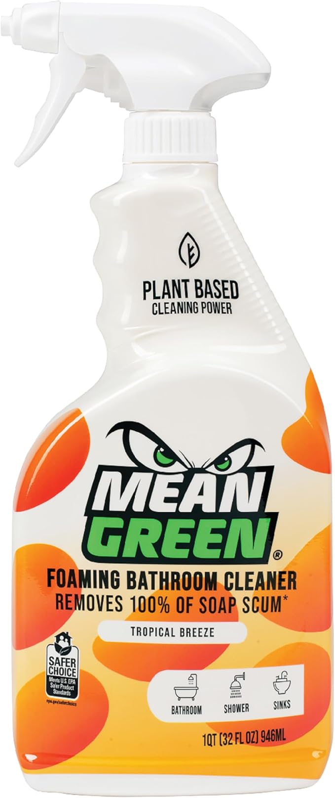 Mean Green Non-Concentrated Ready-to-Use Bathroom Cleaner, Tropical Breeze, 32 Ounce