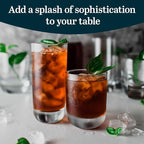 Libbey Drinking Glasses Polaris Tumbler and Rocks Set of 16, Clear, Sturdy Drinkware Glasses Set, Kitchen Glassware for Cocktails, Soda, and More