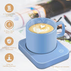 VOBAGA Coffee Mug Warmer for Desk with Auto Shut Off & 3-Temp Settings, Coffee Cup Warmer with Smart Safety Alert Home Office Accessory, Perfect for Coffee, Tea, Milk (No Mug)
