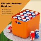 OWill 4-Pack 22L Plastic Storage Bins and Baskets for Efficient Home Classroom Organization – Multiple Colors containers for Kitchen, Cupboard Box, Bathroom Organizer on Shelves and Tubs