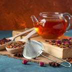 Fine Mesh Strainer with Handle – 3.3" Tea Strainer for Loose Tea Leaves and Coffee, Stainless Steel Tea Infuser with Handle – Good for Brewing Tea and Coffee