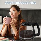 12 Cup Coffee Maker Carafe Replacement Pot Compatible with Hamilton Beach Flexbrew Models: 49902, 49915, 49905C, CM4309, 49317, 49467, 49611, 49904, 49934, 46230, 46290, 46293, Part Number: 990136800