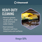50% Vinegar (2 Pack, 1 Gallon) - General Purpose All-Natural Multi-Surface Cleaner for Home, Patio & Commercial - High Performance, Powerful Concentrated Acetic Acid - Made in USA